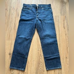 J. Crew Men's Straight Jeans - Dark Blue